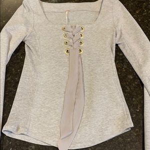Free people lace up top